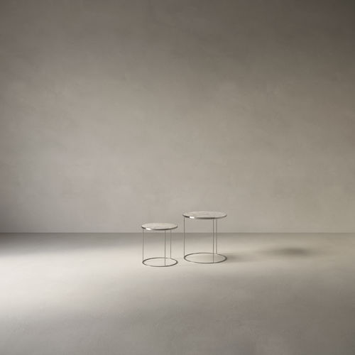 Mesa de centro de design minimalista - convivialis_still-life_double-high.50 - Casalgrande Padana - metálica / em cerâmica / em grés porcelanato