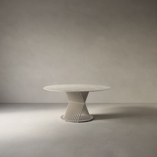 Mesa minimalista - Equal - Casalgrande Padana - metálica / em material têxtil / em grés porcelanato