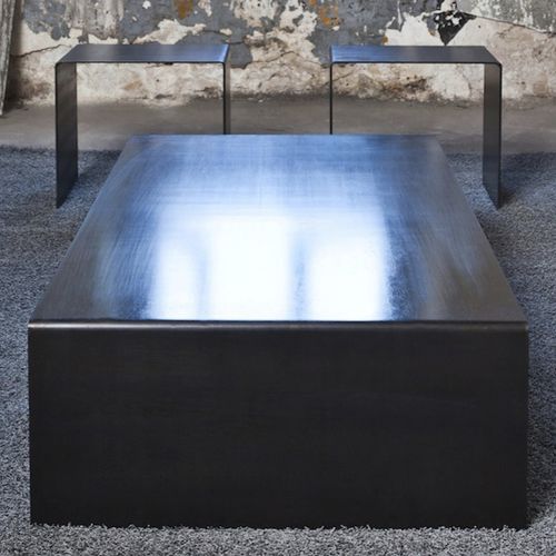 Mesa de centro contemporânea - SOTTILE - TRISS - em aço / retangular / da linha residencial
