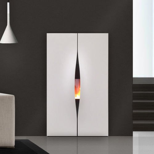 Salamandra a pellets - MILAN - ECOFOREST - 10 kW–20 kW / multicombustível / contemporânea