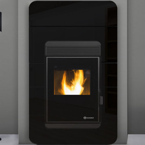 Salamandra a pellets - OSLO INSERT - ECOFOREST - 20 kW–50 kW / multicombustível / contemporânea