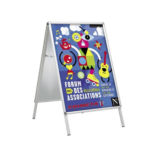 Painel informativo cavalete - 21534 series - EDIMETA - para ambiente externo / em alumínio anodizado