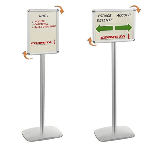 Painel informativo de piso - 21400 Series - EDIMETA - para ambiente interno / em alumínio anodizado / em acrílico
