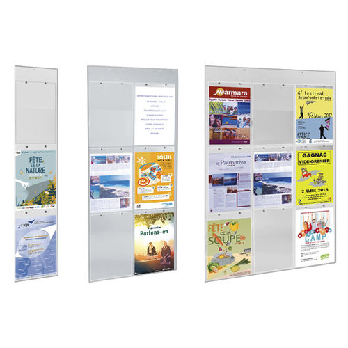 Painel informativo de parede - 4064N - EDIMETA - para ambiente interno / em acrílico