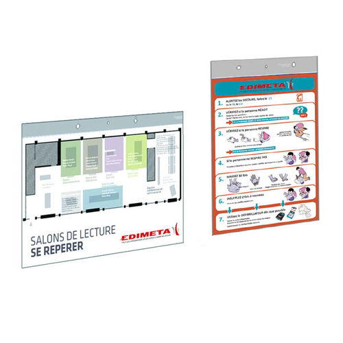 Painel informativo de parede - PVM series - EDIMETA - para ambiente interno / magnético / em acrílico