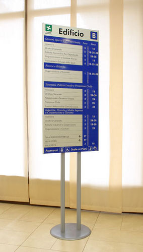 Placa de sinalização de piso - SEGNO - SEBERG - em alumínio / de orientação