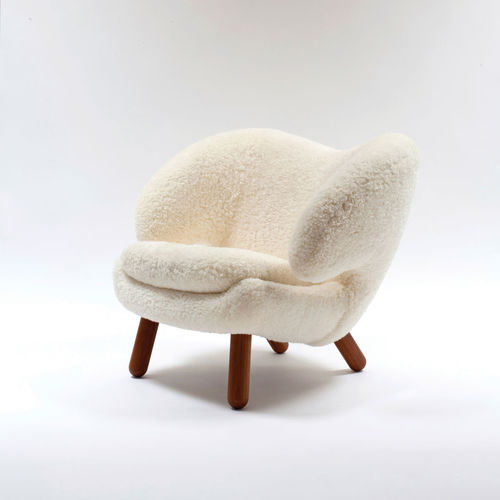 Poltrona contemporânea - SHEEPSKIN PELICAN - Triode Design - em lona / em couro / estofada