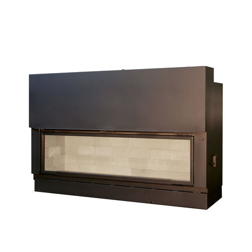 Lareira embutida fechada a lenha - H1600XXL - SEGUIN - com 1 face / com dupla face / em aço