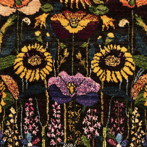 Tapete contemporâneo - ZOLLANVARI AG - floral / de lã / retangular