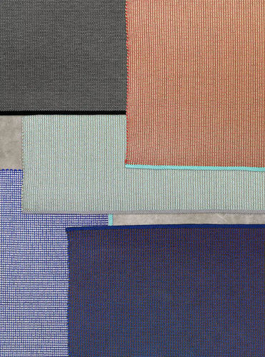 Tapete contemporâneo - LAMBRO - TISCA ITALIA - patchwork / de cor lisa / em PP