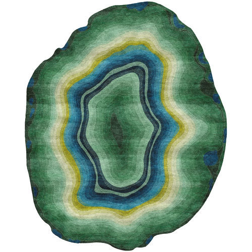 Tapete contemporâneo - H-AGATE - TISCA ITALIA - estampado / de lã / em viscose