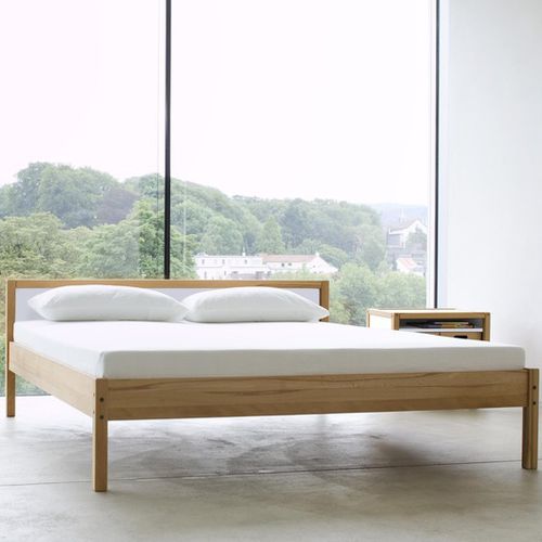 Cama de casal - PROFILSYSTEM - Flötotto Einrichtungssysteme GmbH - contemporânea / com cabeceira / em faia
