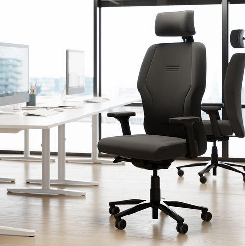 Cadeira executiva contemporânea - XXLIS5 - Interstuhl Büromöbel GmbH & Co. KG - em couro / em alumínio / com altura ajustável