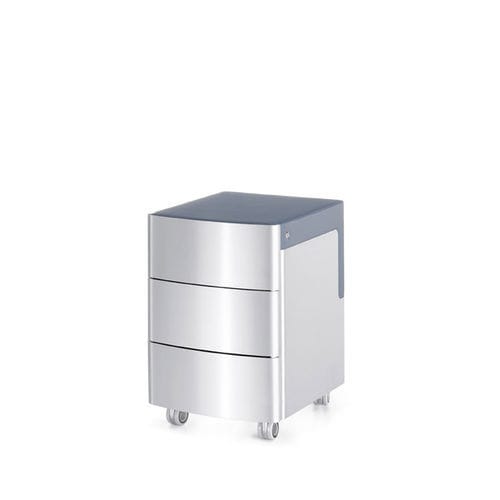 Módulo de gavetas para escritório em alumínio - SILVER - Interstuhl Büromöbel GmbH & Co. KG - com 3 gavetas / móvel