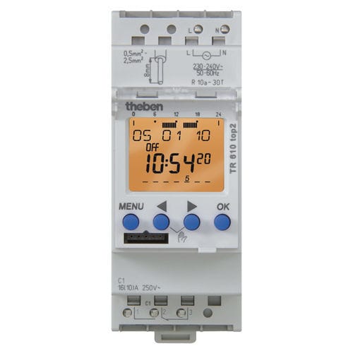Programador para iluminação - TR 610 TOP2 G   - Theben AG - em trilho DIN