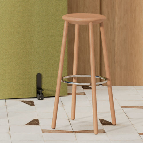 Banqueta alta contemporânea - Creva  - Kusch & Co - em tecido / em faia / em madeira tingida