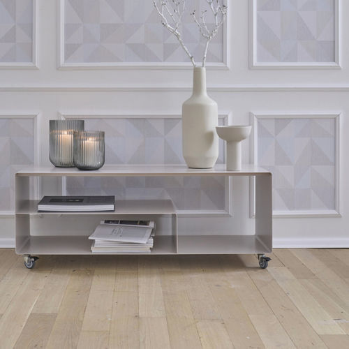 Buffet aparador de design minimalista - R 111 - Müller - em cromo / móvel / com rodízios