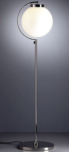 Luminária de piso - DSL 23 - Tecnolumen - metálica / em vidro / em opalina