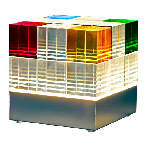 Luminária de mesa - CUBELIGHT | MSCL 1 + 2 - Tecnolumen - em aço / em vidro / Transição