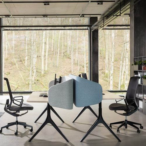 Mesa secretária de piso - FURNILOOP - Wiesner Hager - de 2 lugares / contemporânea / em madeira
