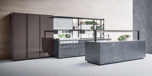 Cozinha em aço - Artematica  - VALCUCINE - contemporânea / em madeira / em vidro