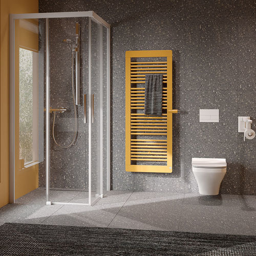 Aquecedor de toalhas a água quente - CREDO® PLUS - KERMI - elétrico / contemporâneo / metálico