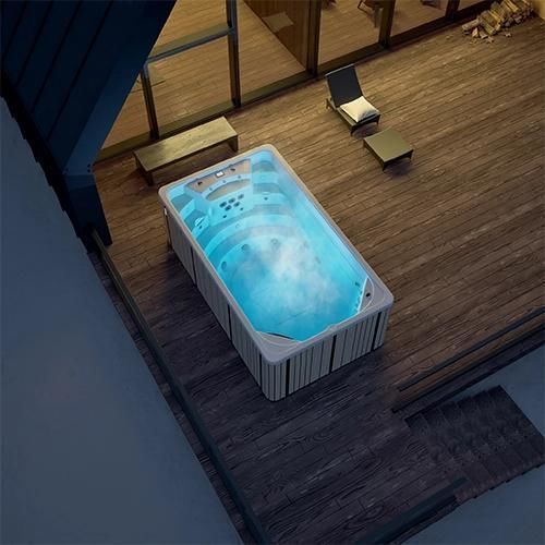 Spa de natação de embutir - SWIMSPA COMPACT - Aquavia Spa - acima do piso / retangular / de 1 lugar
