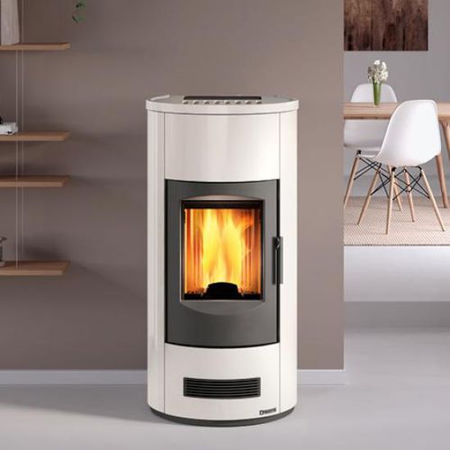 Salamandra a pellets - P163 T - Piazzetta - 0–5 kW / 10 kW–20 kW / de instalação livre