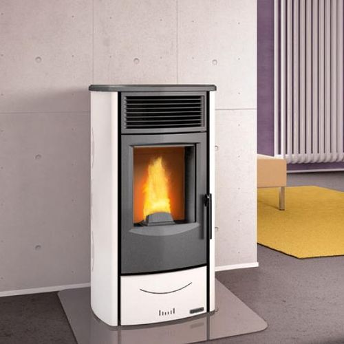 Salamandra com caldeira a pellets - P163 TH - Piazzetta - 0–5 kW / 10 kW–20 kW / multicombustível