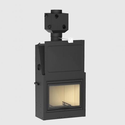 Lareira embutida fechada a lenha - MA 260 SL PLUS - Piazzetta - com 1 face / em aço / em ferro fundido