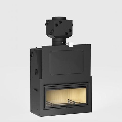 Lareira embutida fechada a lenha - MA 263 SL PLUS - Piazzetta - com 1 face / em aço / em ferro fundido