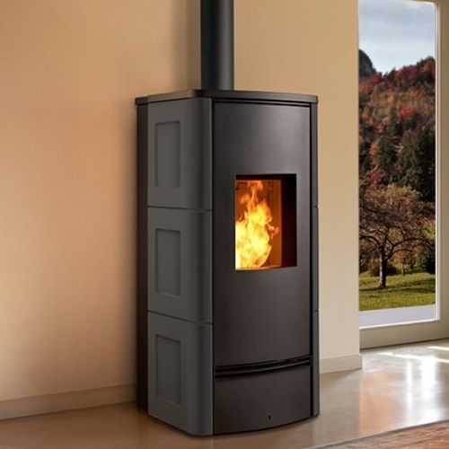 Salamandra a pellets - P920 C - Piazzetta - 0–5 kW / 5 kW–10 kW / multicombustível
