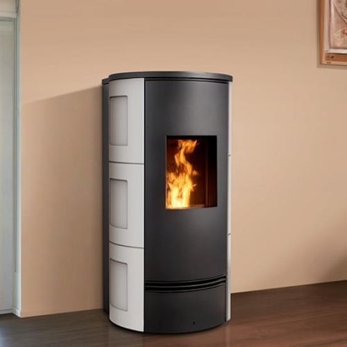 Salamandra a pellets - P920 K - Piazzetta - 0–5 kW / 5 kW–10 kW / multicombustível