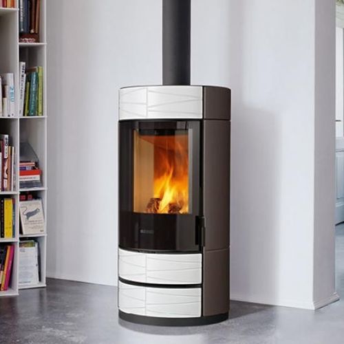 Salamandra a lenha - ROUND - Piazzetta - 5 kW–10 kW / de instalação livre / contemporânea