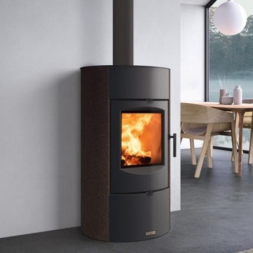 Salamandra a lenha - E520 T - 5 STELLE - Piazzetta - 5 kW–10 kW / de instalação livre / contemporânea