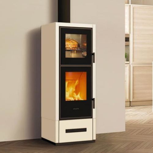 Salamandra a lenha - E928 D F - Piazzetta - 9 kW / de parede / de canto