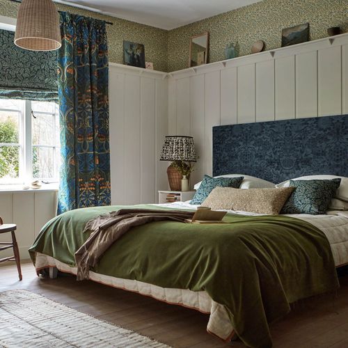 Cabeceira de cama sob medida - SUNFLOWER CAFFOY - MORRIS & Co. - para cama de casal / para cama de solteiro / contemporânea