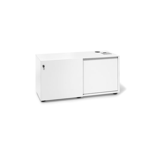 Armário de arquivo baixo - KT - Bene GmbH - laminado / com portas de correr / contemporâneo