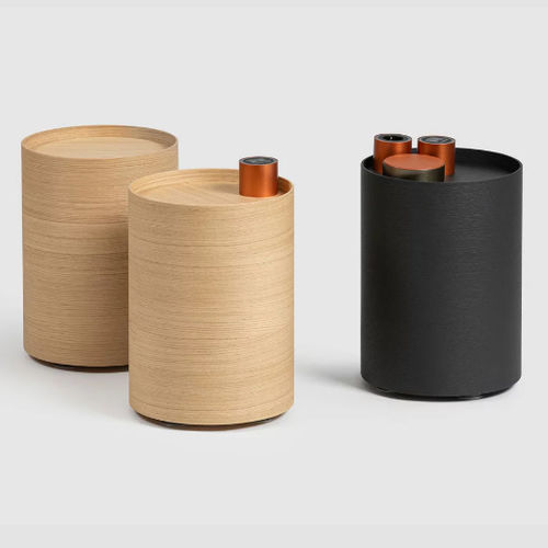 Mesa de centro contemporânea - PORTS SIDE TABLE - Bene GmbH - em carvalho / em castanheiro / em alumínio