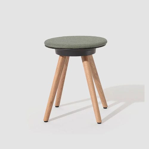 Banqueta contemporânea - TIMBA - Bene GmbH - em couro / em carvalho / com base em carvalho
