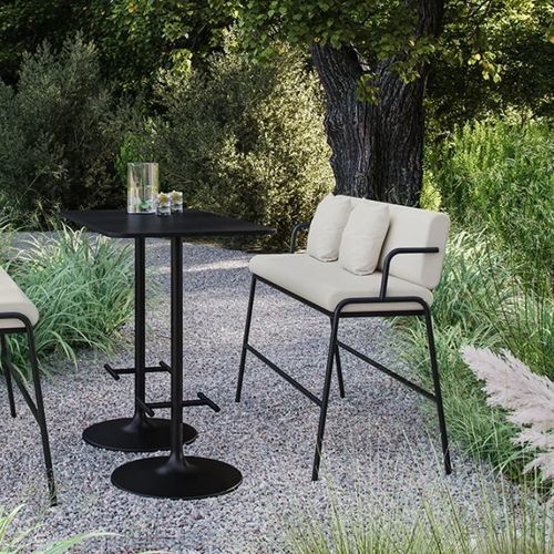 Almofada para ambiente externo - Bene GmbH - quadrada / estampada / da linha residencial