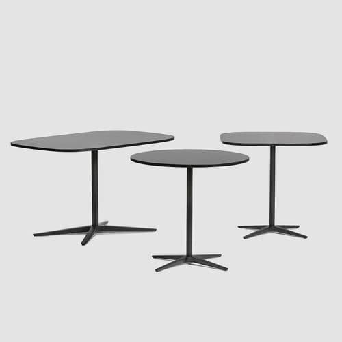 Mesa contemporânea - CLUB Table - Bene GmbH - com folheado de madeira / em laminado melamínico / com base metálica