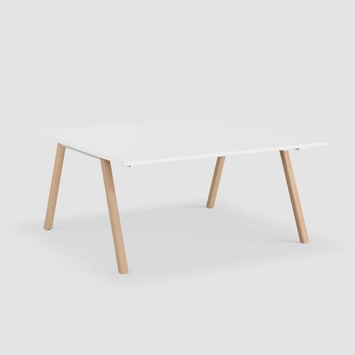 Mesa de reunião contemporânea - DELTA WORKBENCH - Bene GmbH - em carvalho / em madeira maciça / em carvalho natural