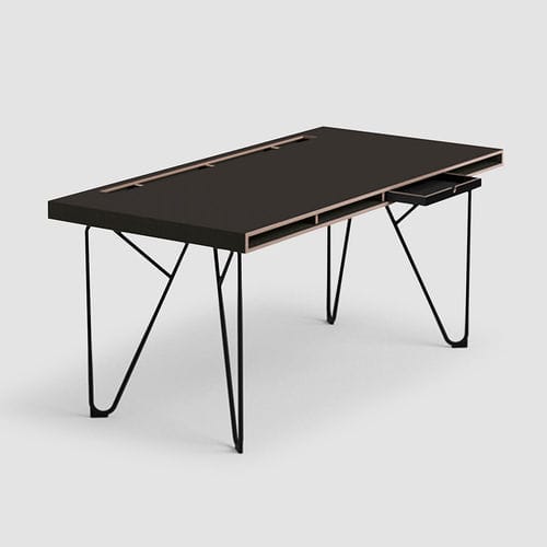 Mesa secretária de piso - STUDIO SWING - Bene GmbH - contemporânea / em carvalho / em castanheiro