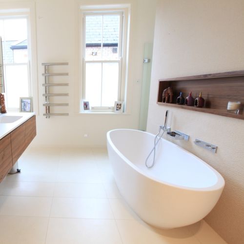 Banheira oval - ECO - Castello Luxury Baths - freestanding / em pedra / branca