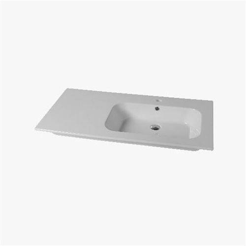 Cuba de embutir - QUBO : QS121SX101 - Disegno Ceramica - em cerâmica / com tampo / retangular
