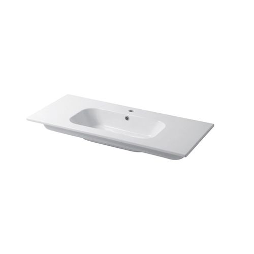 Cuba de embutir - QUBO : QS12151101 - Disegno Ceramica - em cerâmica / com tampo / retangular