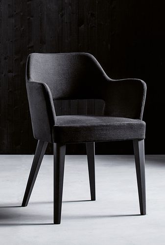 Cadeira contemporânea - PARIGI P - DRIGANI SRL - para ambiente interno / em tecido / com base em madeira