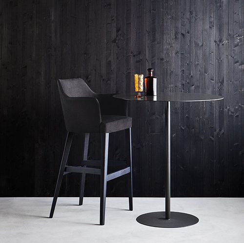 Cadeira alta contemporânea - PARIGI SG - DRIGANI SRL - para ambiente interno / em tecido / com base em madeira