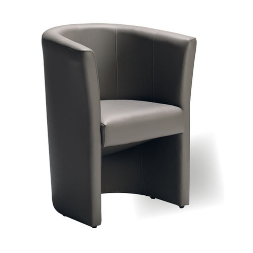 Cadeira para interlocutor contemporânea - UF 140 - DRIGANI SRL - para ambiente interno / em couro / com base em couro
